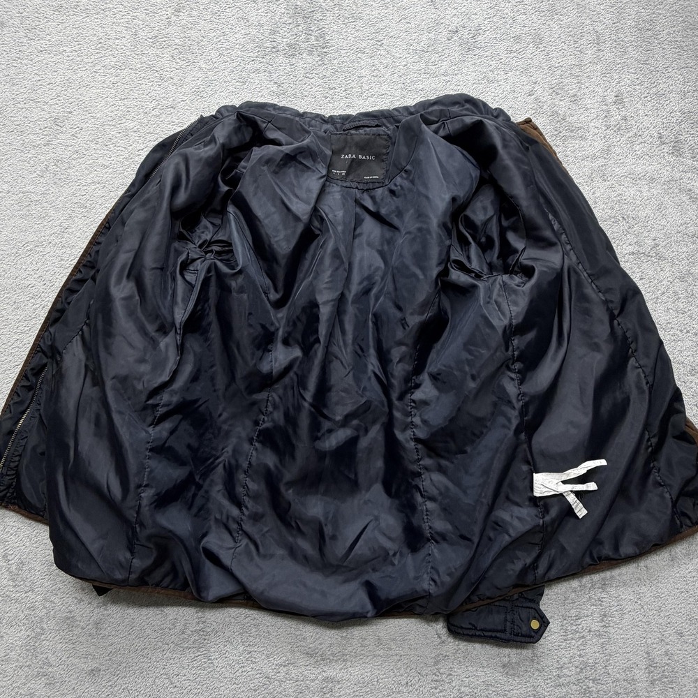 Zara Basic Jacket Womens Large Black Quilted Puff… - image 2